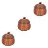 MAGICLULU 3pcs Household Holder Lid Multi-functional Storage Basket for Fruits and Eggs Vintage Pumpkin Design Lightweight and Easy to Clean for Daily Use view 1