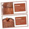 MAGICLULU 3pcs Household Holder Lid Multi-functional Storage Basket for Fruits and Eggs Vintage Pumpkin Design Lightweight and Easy to Clean for Daily Use view 2