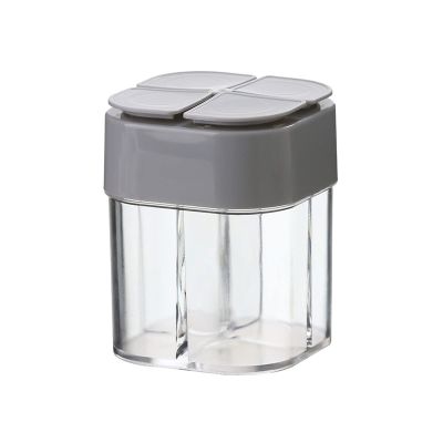 LEIXIUSM Spice Dispenser Spice Racks Seasoning Jar Square Glass Container Seasoning Spice Organizer Outdoor Camping Seasoning Container Spices Organizer, White