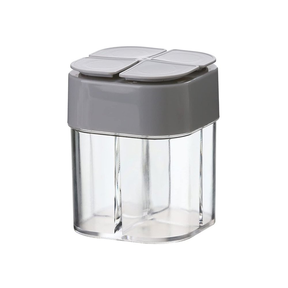LEIXIUSM Spice Dispenser Spice Racks Seasoning Jar Square Glass Container Seasoning Spice Organizer Outdoor Camping Seasoning Container Spices Organizer, White