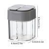 LEIXIUSM Spice Dispenser Spice Racks Seasoning Jar Square Glass Container Seasoning Spice Organizer Outdoor Camping Seasoning Container Spices Organizer, White view 2