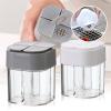 LEIXIUSM Spice Dispenser Spice Racks Seasoning Jar Square Glass Container Seasoning Spice Organizer Outdoor Camping Seasoning Container Spices Organizer, White view 4