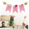 Vaguelly Girls 1st Birthday Party Highchair Banner Latte Art Bunting Decoration view 2