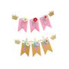 Vaguelly Girls 1st Birthday Party Highchair Banner Latte Art Bunting Decoration view 4