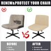 Deisy Dee Velvet Cross Legged Office Chair Covers - Upgrade Your Armless Wide Seat Computer Task Chair with Soft and Vibrant Velvet Stretch Covers - Transform Your Workspace in Minutes (Khaki) view 4