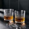 RIS LAN 11.15oz crystal whiskey glasses, premium whiskey glasses set,old fashioned glasses for drinking bourbon rum cognac scotch tequila ideal gift for men (glass set of 6) view 1