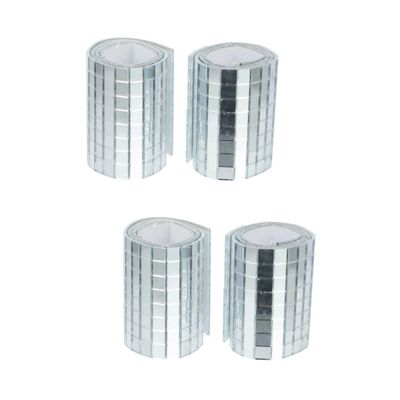 VILLCASE 4rolls DIY Wall Sticker Self Adhesive Tile Adhesive Sticker Decorative Wall Mirror for Home