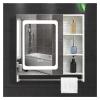 Medicine Cabinets LED Illuminated Bathroom Mirror Cabinet with Shelves, Wall-Mounted Storage Vanity Mirror Cabinet, Mirror Defogging, Large Storage Organizer Space for Bathroom, Kitchen, Bedroom ( Siz view 1