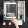 Medicine Cabinets LED Illuminated Bathroom Mirror Cabinet with Shelves, Wall-Mounted Storage Vanity Mirror Cabinet, Mirror Defogging, Large Storage Organizer Space for Bathroom, Kitchen, Bedroom ( Siz view 3