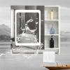 Medicine Cabinets LED Illuminated Bathroom Mirror Cabinet with Shelves, Wall-Mounted Storage Vanity Mirror Cabinet, Mirror Defogging, Large Storage Organizer Space for Bathroom, Kitchen, Bedroom ( Siz view 4