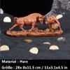 AETVRNI Wall Street Charging Bull and Bear Statue - Resin Sculpture Ideal for Financial Investment Managers and Stock Market Gifts,Rot,11in view 2