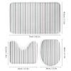 4pcs Shower Curtain Sets, Chic Girly Mint Pink Bathroom Sets with Shower Curtain, Bath Rug, U Shaped Contour Mat & Toilet Lid Cover view 3