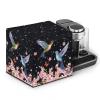 Eheartsgir Hummingbird Cherry Blossom Straws Cocktail Maker Organizer Case with Pockets for Cocktail Capsules Easy to Use & Clean Decorative Cocktail Hood Cover, Home Bar Decor view 1