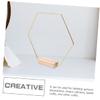Zerodeko 4sets Hexagonal Metal with Wooden Bases of Decor for Wedding Centerpieces Party Decorations Elegant Table Ornaments Metal Hoop Crafts for Home Decor view 4