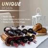 AHDFY Wooden Wine Rack Wine Display Shelves, Retro Minimalist Style Home Decorations Wine Display Shelves, Rustic Wood Wine Rack, Countertop Wine Rack, for Cabinet,Cupboard,Countertop view 4