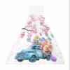 Easter Truck Kitchen Hand Towels with Hanging Loops Set of 1 Super Soft Thick Fingertip Dry Microfiber Tie Dish Towel Absorbent Cleaning Washcloth,Kitchen Easter Eggs Spring Pink Flower Watercolor view 1