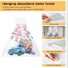Easter Truck Kitchen Hand Towels with Hanging Loops Set of 1 Super Soft Thick Fingertip Dry Microfiber Tie Dish Towel Absorbent Cleaning Washcloth,Kitchen Easter Eggs Spring Pink Flower Watercolor view 2