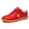 Crysterris Womens Martial Art Kung Fu Tai Chi Shoes, Men's Boxing Karate Taekwondo Training Shoes, Unisex Leather Breathable Shoes Martial Arts Shoes,Taichi Kong Fu Shoes(Size:39EU,Color:RED) view 1