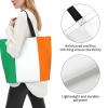 GTEVUTS Ireland Flag Grocery Bag Large Handbag Reusable Shoulder Totes Bags-Fashion Cute Beach Bag Shopping Bag for Women Men Travel Outdoor Gym Work view 3