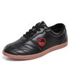 Crysterris Womens Martial Art Kung Fu Tai Chi Shoes, Men's Boxing Karate Taekwondo Training Shoes, Unisex Leather Breathable Shoes Martial Arts Shoes,Taichi Kong Fu Shoes(Size:41EU,Color:Black) view 1