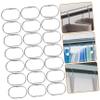 Amosfun 30pcs Open Shower Curtain Hook Bathroom Decore Bathroom Decoration Shower Curtain Accessories Decorative Shower Curtain Rings Curtains Curtain Rod Metal Trim view 3