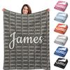 YUEISOA Personalized Name Blankets Customized Blanket with Name,Custom Name Blanket for Kids,Adults for Christmas Blanket Gifts Style 4 48"x32" view 1