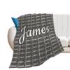 YUEISOA Personalized Name Blankets Customized Blanket with Name,Custom Name Blanket for Kids,Adults for Christmas Blanket Gifts Style 4 48"x32" view 2