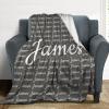 YUEISOA Personalized Name Blankets Customized Blanket with Name,Custom Name Blanket for Kids,Adults for Christmas Blanket Gifts Style 4 48"x32" view 4