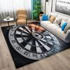 Living Room Rugs 3 x 5 ft, Area Rugs for Bedroom Light Luxury Style, Dart Target Short Pile Carpet, Black Rug with Anti-Slip Backing for Easy Clean view 1