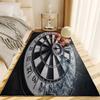 Living Room Rugs 3 x 5 ft, Area Rugs for Bedroom Light Luxury Style, Dart Target Short Pile Carpet, Black Rug with Anti-Slip Backing for Easy Clean view 3