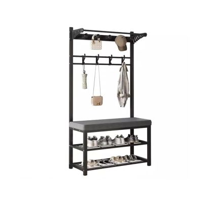FEELIN Coat Rack Freestanding Coat Rac Clothes Rack Entrance Clothes Rack Floor-to-ceiling Entrance Shoe-changing Stool Clothes Rack Home Storage Clothes Rack Hall Tree Stand Coat Hanger Standing