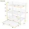 Triple Bunk Bed with Trundle Guardrail & Ladder Twin Size Metal, No Box Spring Needed, Easy Assemble view 2