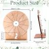 Memorywuu 11.4 Inch Spinning Wheel Erasable Raffle Spin the Wheel Game with Stand and Arrow Wooden Prize Tabletop Spinner Raffle Roulette for Wedding Family Bridal Party Baby Shower Games(Wood Color) view 2