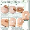 Memorywuu 11.4 Inch Spinning Wheel Erasable Raffle Spin the Wheel Game with Stand and Arrow Wooden Prize Tabletop Spinner Raffle Roulette for Wedding Family Bridal Party Baby Shower Games(Wood Color) view 3