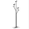 KYUSAR Coat Stand Coat Rack Coat Shelf Metal Coat Rack Free Standing Hall Coat Rack Tree Iron Marble Base Coat Stand For Entryway Hallway Coat Holder (Color : Black, Size : 175cm) view 1