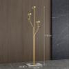 KYUSAR Coat Stand Coat Rack Coat Shelf Metal Coat Rack Free Standing Hall Coat Rack Tree Iron Marble Base Coat Stand For Entryway Hallway Coat Holder (Color : Black, Size : 175cm) view 2