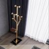 KYUSAR Coat Stand Coat Rack Coat Shelf Metal Coat Rack Free Standing Hall Coat Rack Tree Iron Marble Base Coat Stand For Entryway Hallway Coat Holder (Color : Black, Size : 175cm) view 4