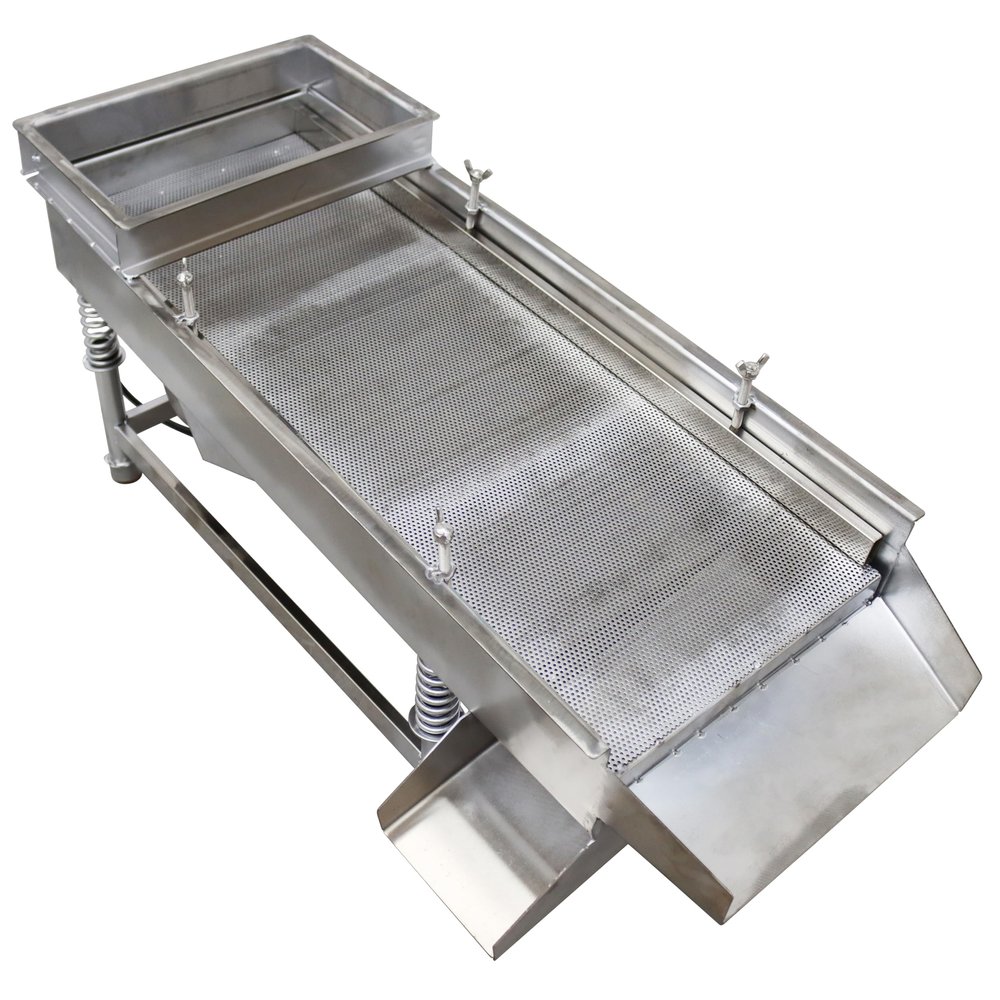 TECHTONGDA Straight Vibrating Sieve Screen Shaker Electric Linear Sifter Machine Stainless Steel One Layer One Motor 4mm Screen Size 11.829.5inch 110V