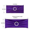 Albassa Chair Sashes Spandex Stretch Chair Bows with Buckle Slider for Wedding Party Decorations (Purple, 50PCS) view 2