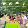 2 Pack Lime Green Tablecloth Plastic Rectangle Table Covers PEVA Lime Green Plastic Table Cloths for Parties Disposable 54 x 108 Inch Tablecloth for Birthday Party School Baby Shower Kitchen Dining view 3