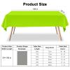 2 Pack Lime Green Tablecloth Plastic Rectangle Table Covers PEVA Lime Green Plastic Table Cloths for Parties Disposable 54 x 108 Inch Tablecloth for Birthday Party School Baby Shower Kitchen Dining view 4