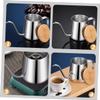 Zerodeko Handheld Stainless Coffee Kettle Gooseneck Spout Drip Pot for Brewing Coffee Tea and Water and Lightweight Design for Home Cafe and Camping Use view 4