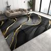 3x5 Area Rugs Black Abstract with Gold Texture Kids Play Rug, Light Luxury Art Throw Rugs Bedroom Soft for Coffee Shop Living Room Under Table Game Room view 1