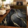 3x5 Area Rugs Black Abstract with Gold Texture Kids Play Rug, Light Luxury Art Throw Rugs Bedroom Soft for Coffee Shop Living Room Under Table Game Room view 2