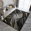 3x5 Area Rugs Black Abstract with Gold Texture Kids Play Rug, Light Luxury Art Throw Rugs Bedroom Soft for Coffee Shop Living Room Under Table Game Room view 3