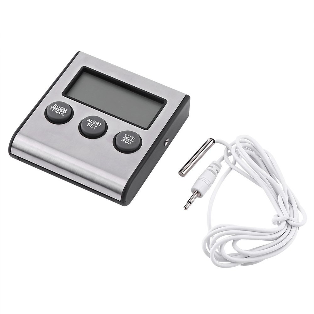 Digital Lcd Refrigerator Thermometer, Thermomer Magnet And Stand, High Sensitivity, Alarm Mperature, New Digital Lcd Refrigerator Mperature Refrigerator Thermomer Room Thermomer With Magnet And Stand