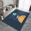 3x5 Area Rugs Children's Astronomical Telescope Prints Kids Play Rug, Space Adventure Simple Doodle Throw Rugs Bedroom Soft for Coffee Shop Living Room Under Table Game Room view 3