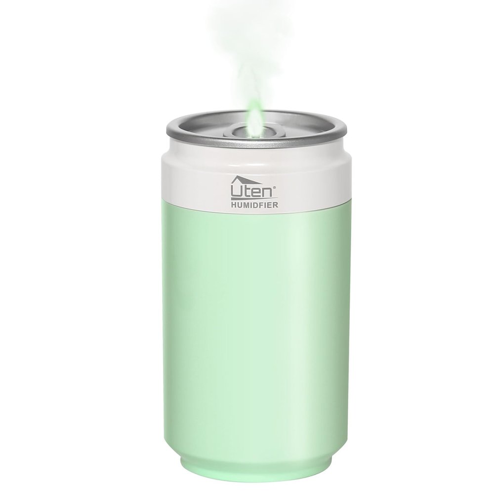 Humidifiers, Humidifier for Bedroom, Can Air Humidifier, Humidifiers for Home and Plants, USB Powered And Battery Powered Portable for Home Office Car Outdoor, 2 Mist Modes, Night Light, Auto-Off