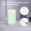 Humidifiers, Humidifier for Bedroom, Can Air Humidifier, Humidifiers for Home and Plants, USB Powered And Battery Powered Portable for Home Office Car Outdoor, 2 Mist Modes, Night Light, Auto-Off view 2