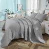 Brandream 6-Piece Cream White Quilt Set Queen Size Matelasse Bedding Cotton Ruffle Bedspread Farmhouse Comforter Set view 3